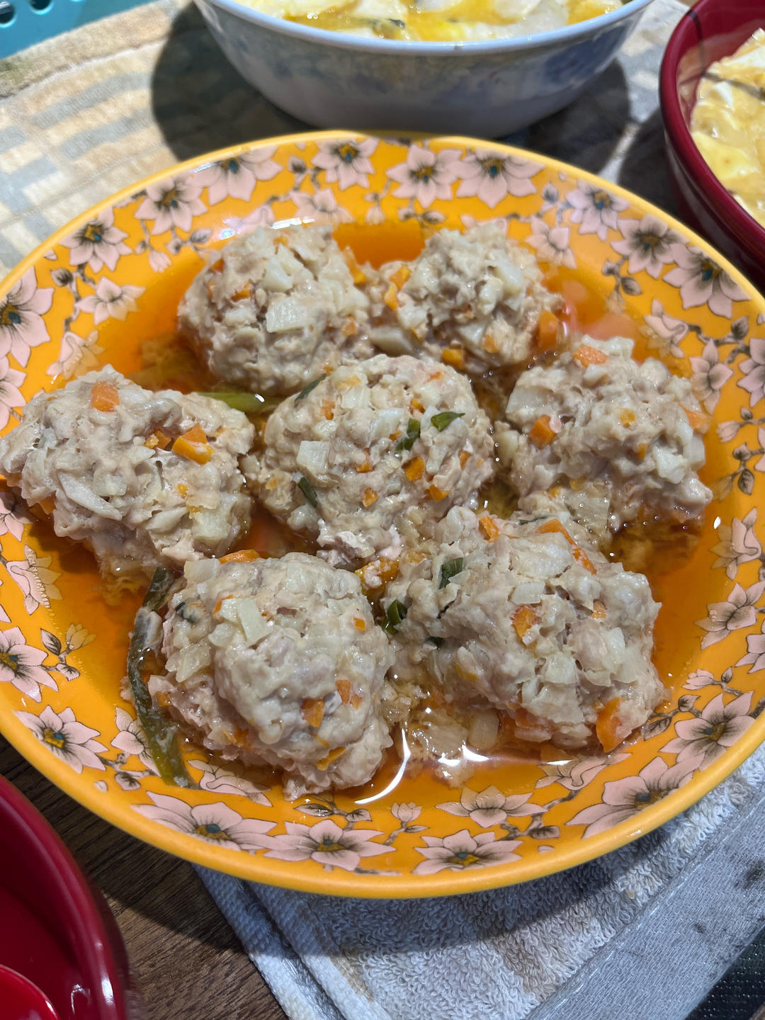 山药蒸肉丸