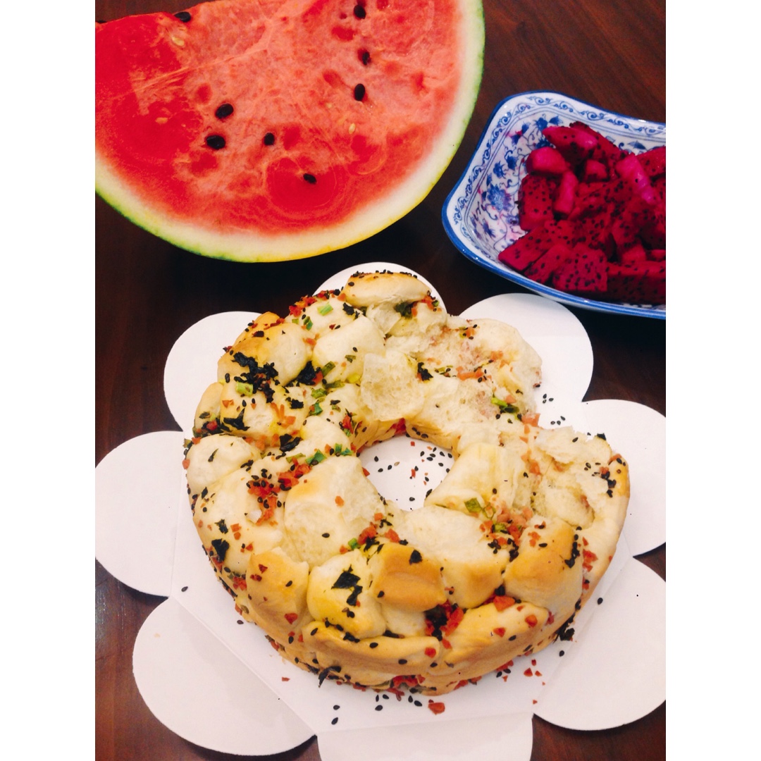 香葱肉松手撕面包