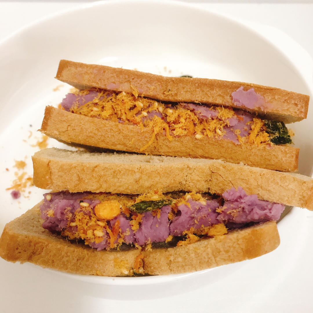 芋泥肉松三明治