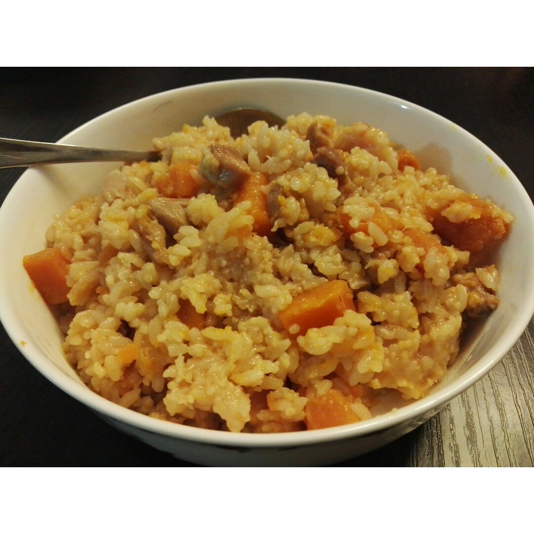 南瓜鸡肉饭