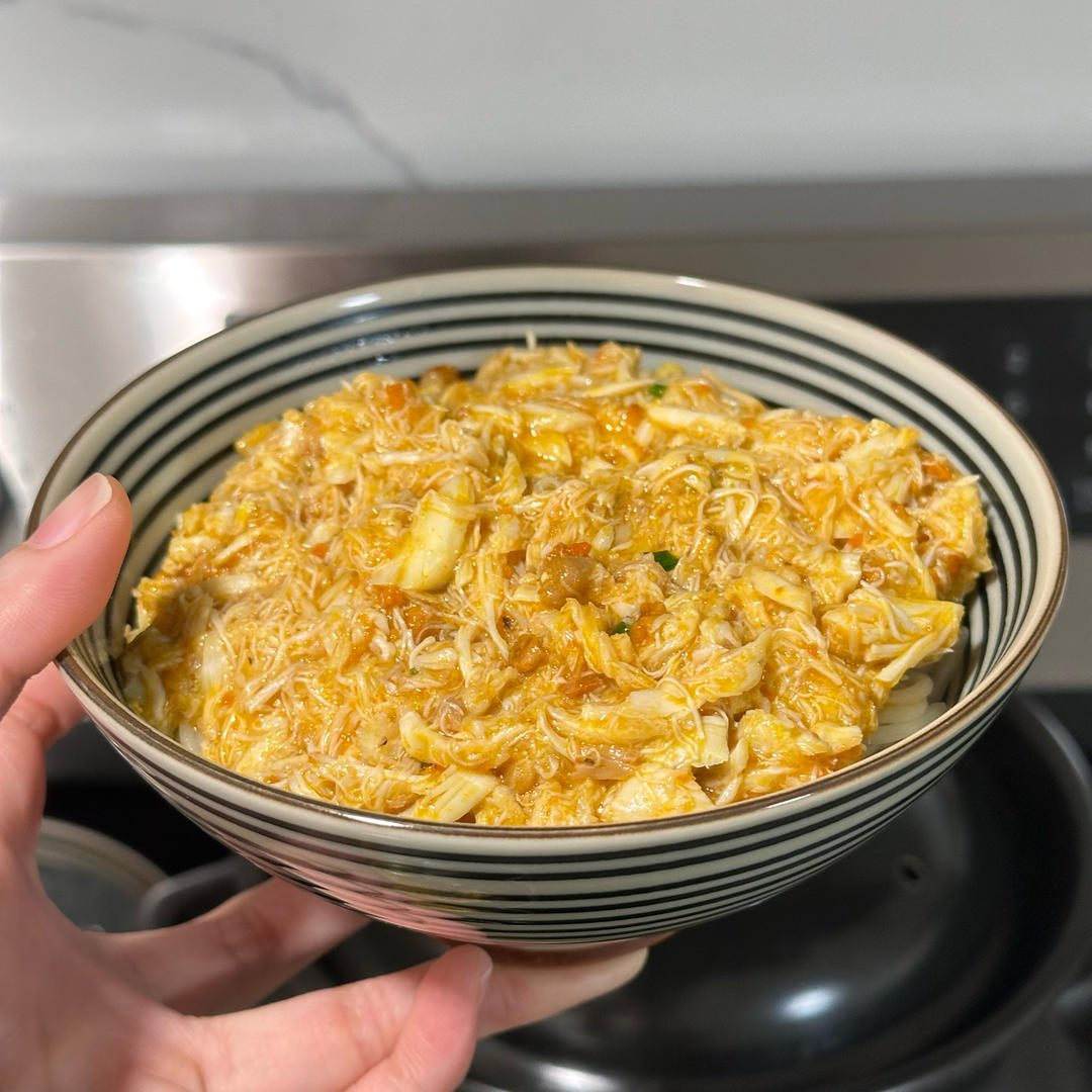 葱油蟹黄捞面