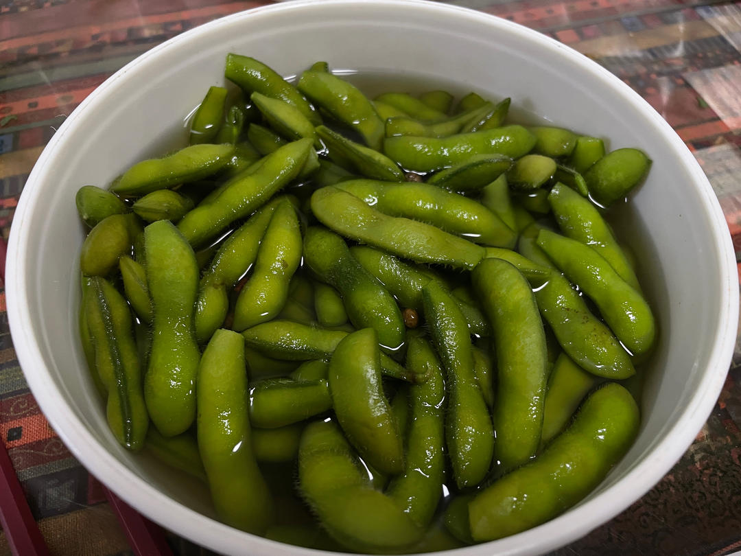 煮毛豆—不会变色版