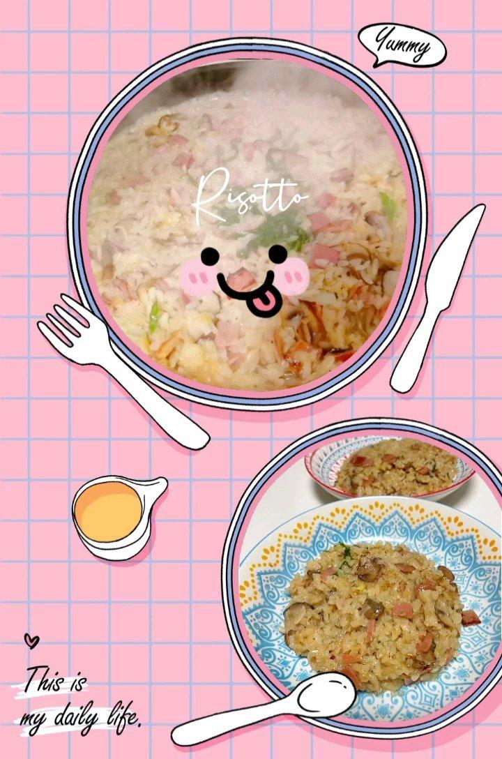 在家米其林『意大利菌菇烩饭Risotto』