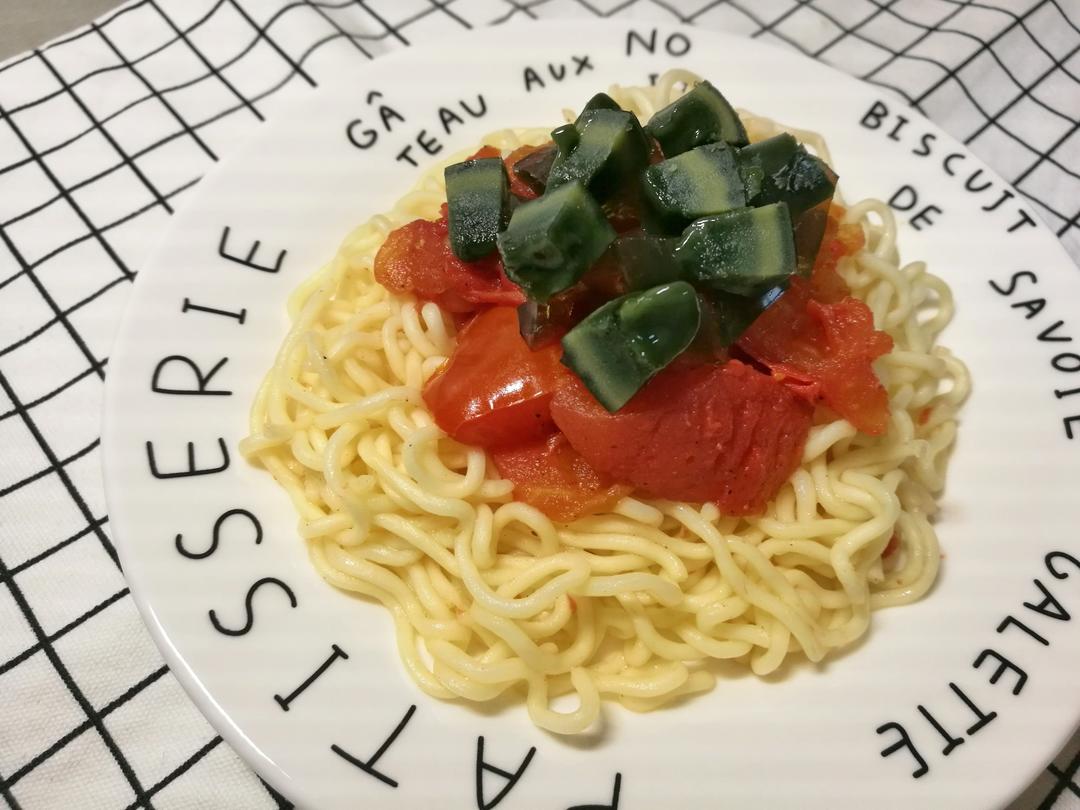 番茄皮蛋盖浇面的做法