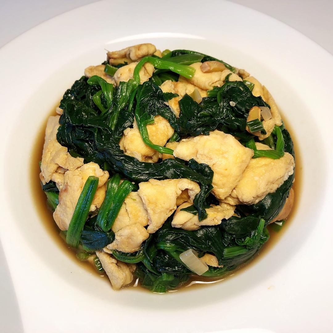 菠菜炒鸡蛋