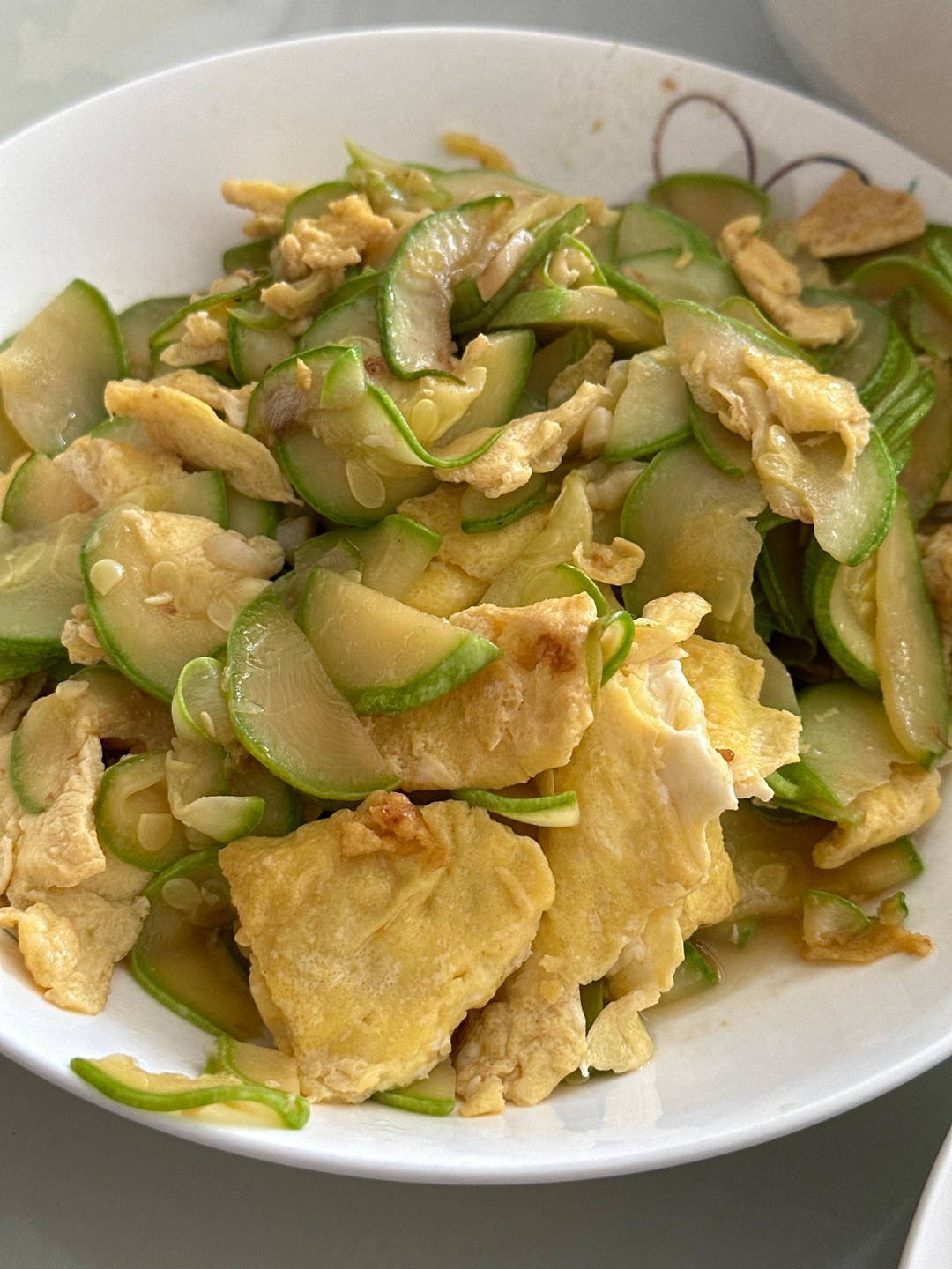 清香的西葫芦炒鸡蛋