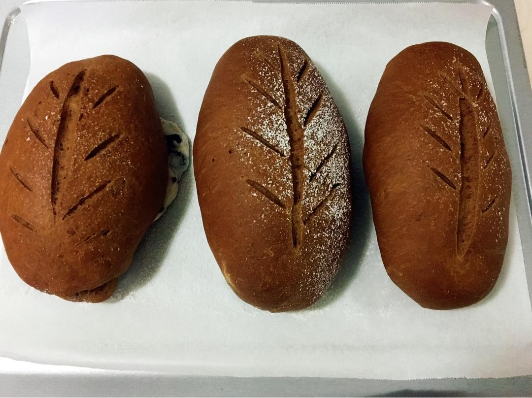 全麦可可奶酪软欧包