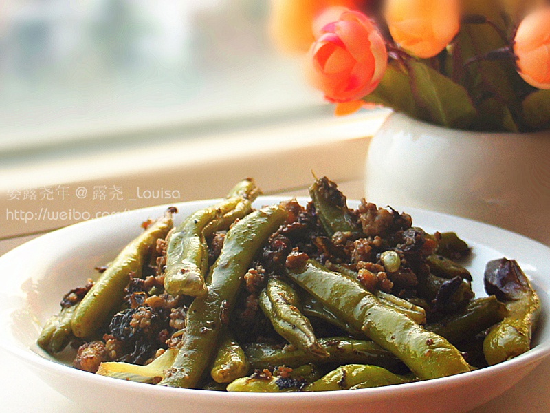 榄菜肉末四季豆