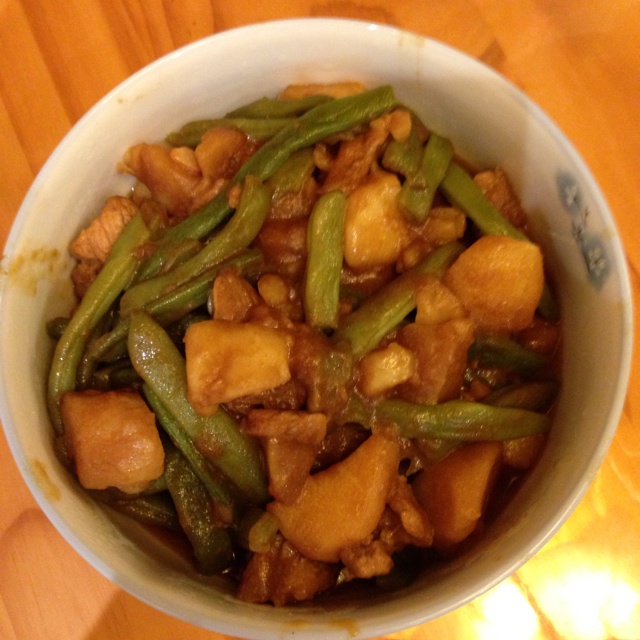 土豆炖豆角
