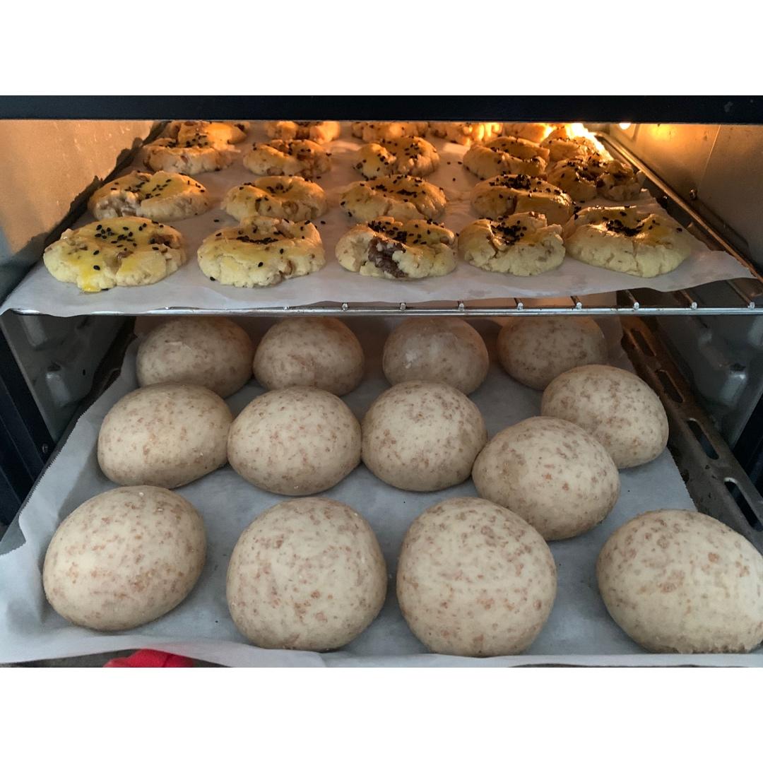 无油无糖全麦麸皮小餐包超低卡减脂 （王后全麦粉）中种法