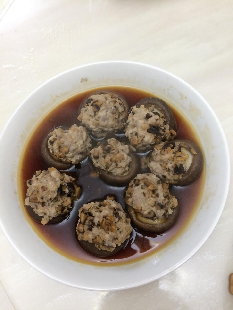 豆腐肉末酿香菇