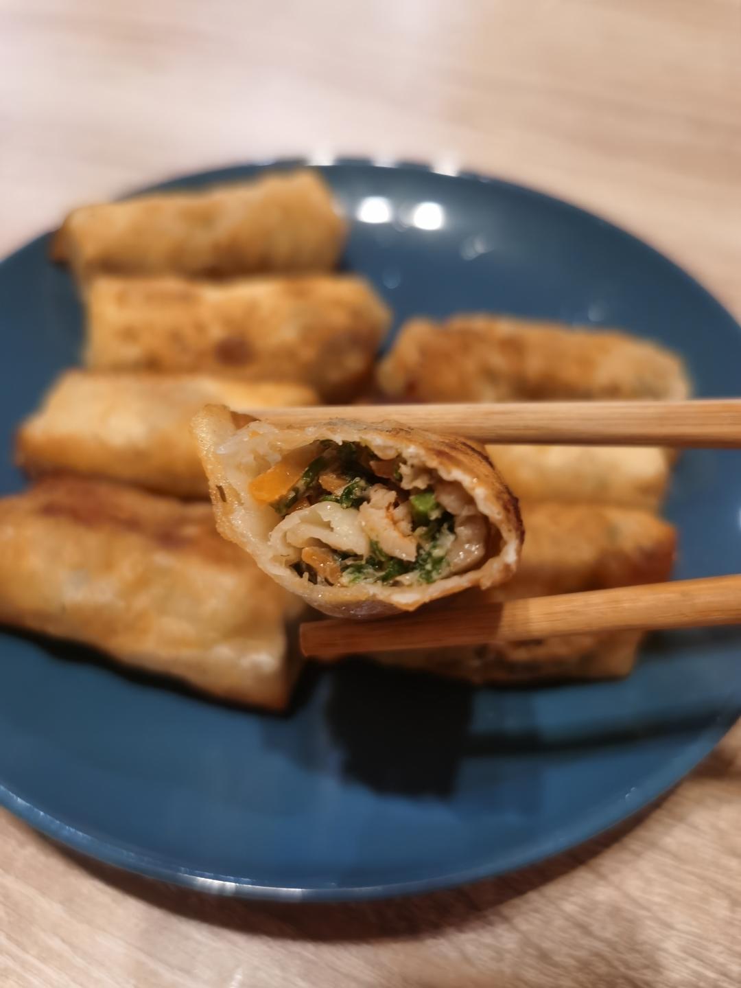 荠菜小春卷的做法