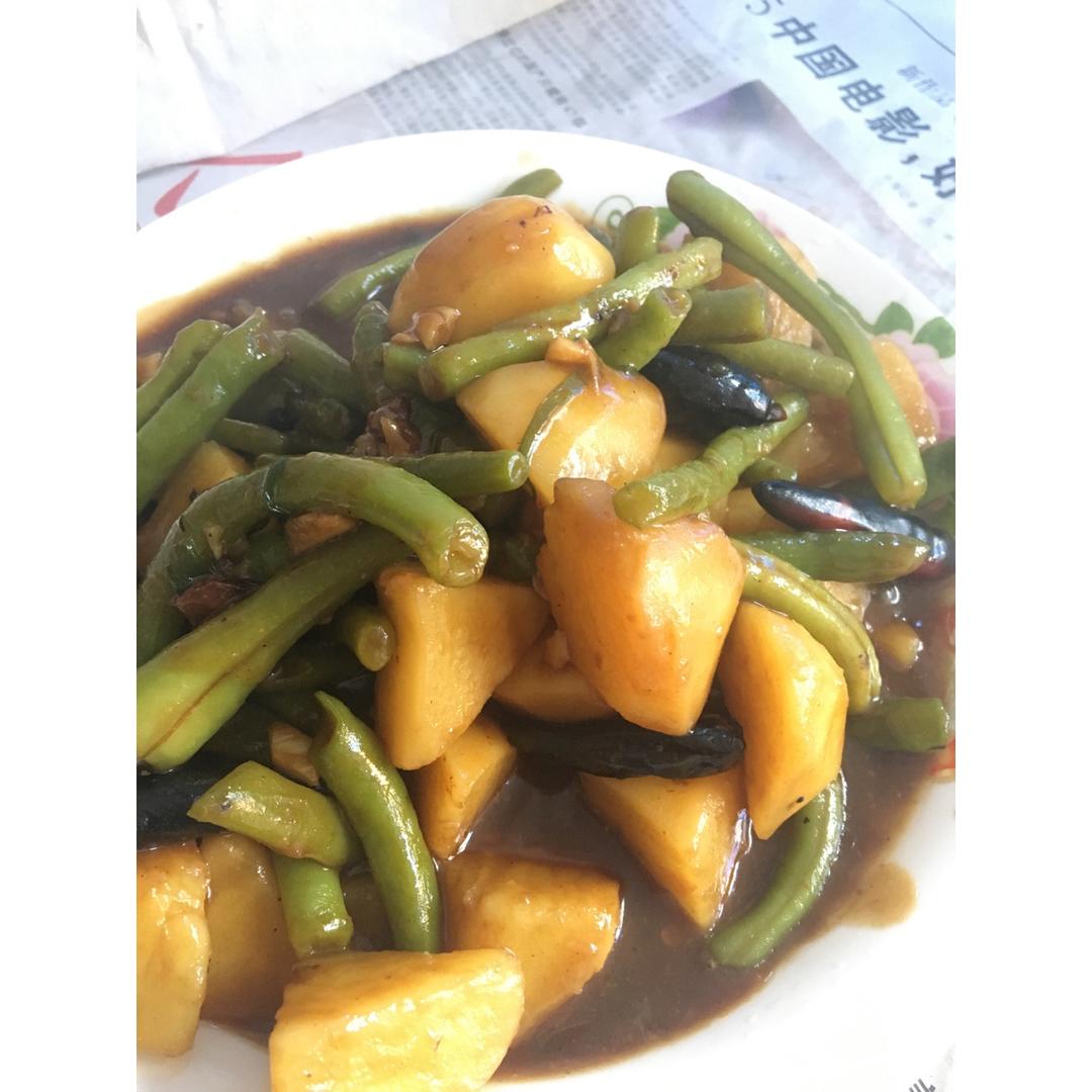 土豆炖豆角