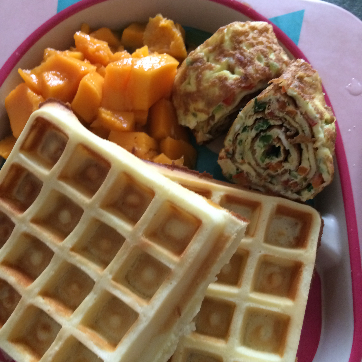 可可糯米华夫饼