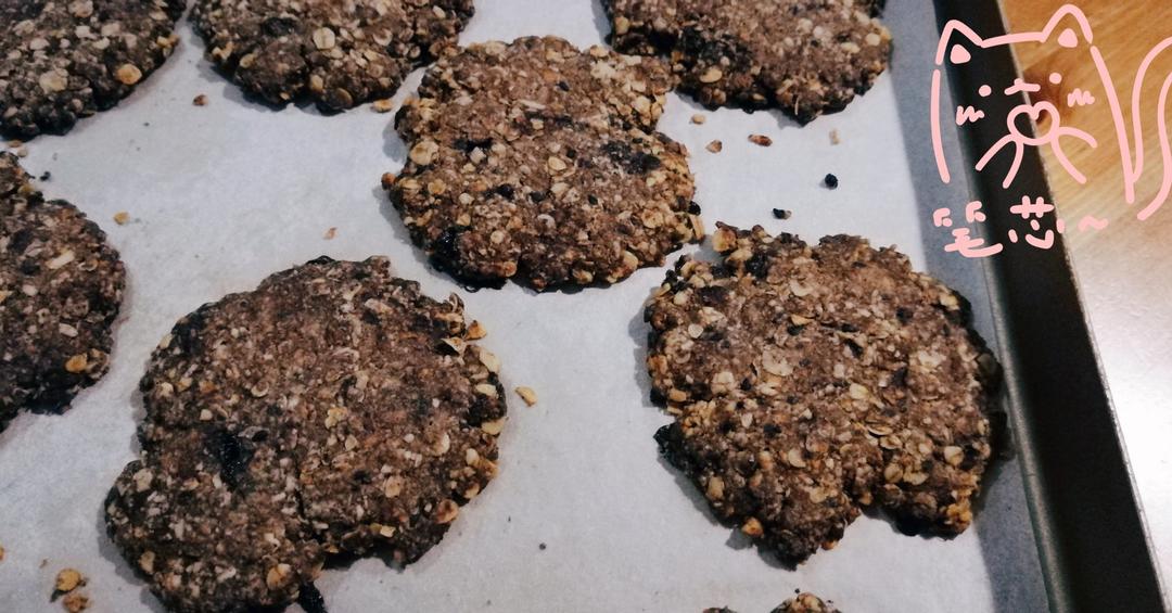 素食:有机燕麦芝麻大饼干