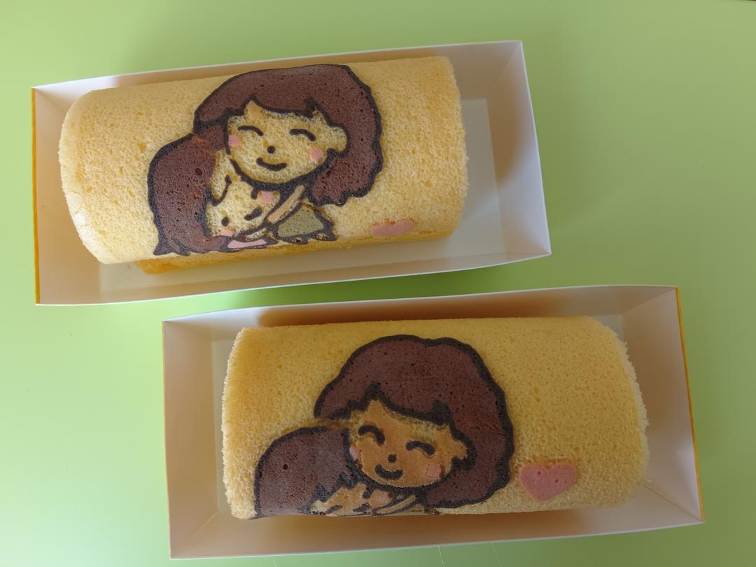 菠菜汁圣诞手绘山楂蛋糕卷