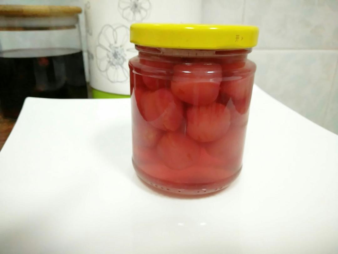 冒个泡泡oo做的糖渍樱桃罐头