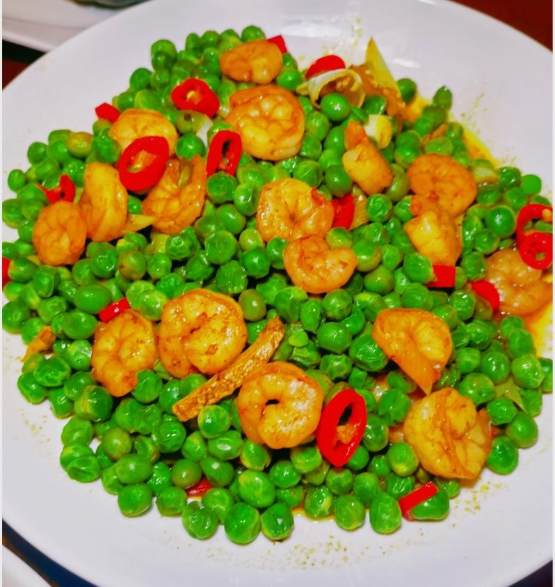 葱片生抽老抽醋十三香美人椒1根豌豆虾仁的做法虾仁加料酒生抽老抽姜