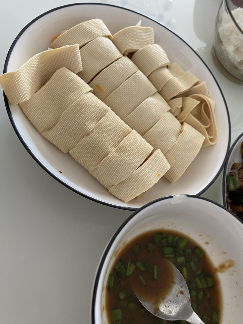 快手减脂营养菜：豆腐皮杂菜卷