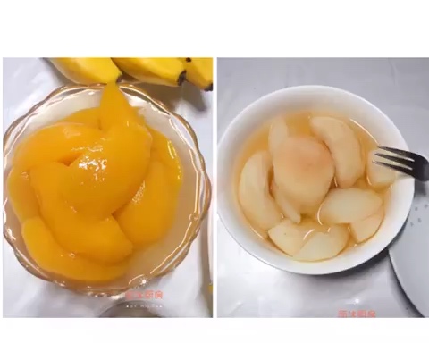 两种方法做罐头，操作简单，妈妈再也不用担心水果会吃不完浪费了！黄桃罐头&冰糖炖梨的做法