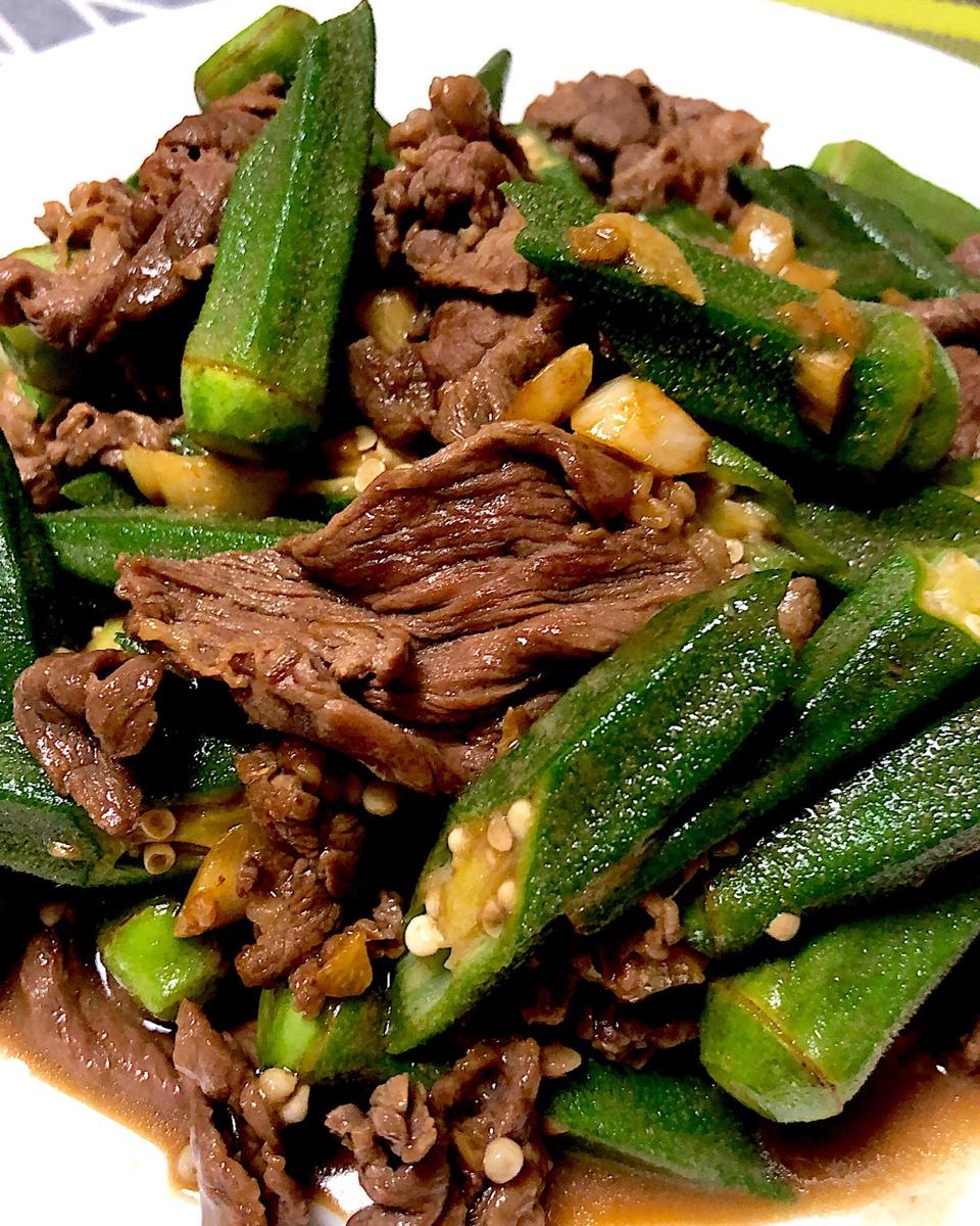 秋葵炒牛肉