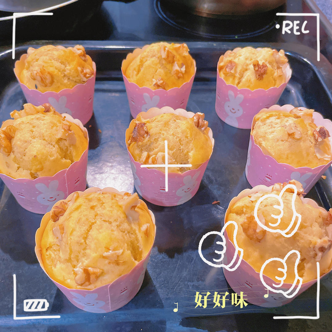 2根香蕉做马芬蛋糕杯