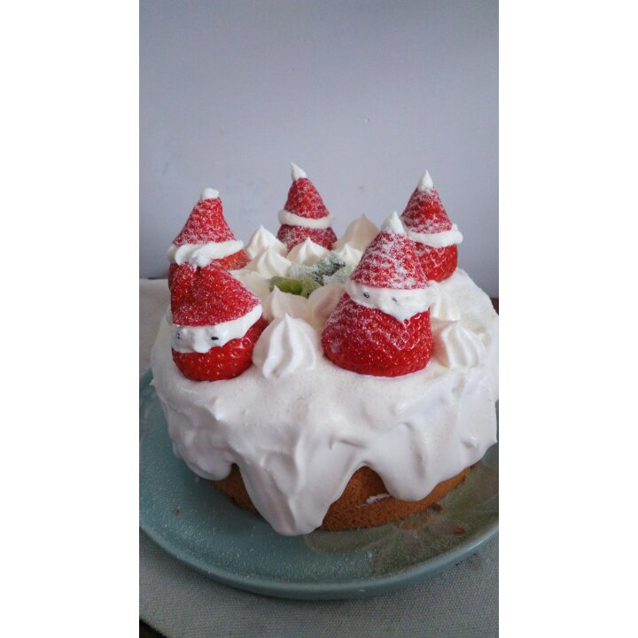 圣诞草莓雪人裸蛋糕～超简单懒人版