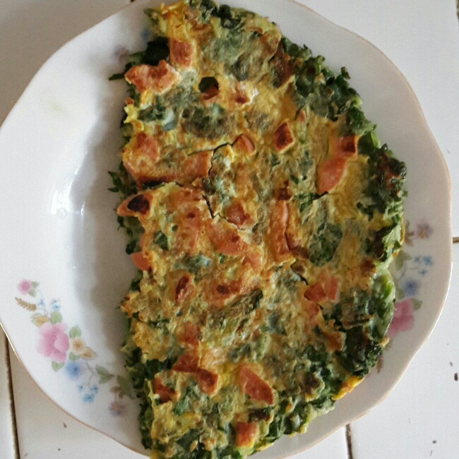 菠菜鸡蛋饼