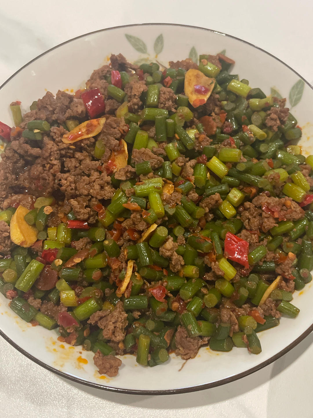 蒜苔牛肉
