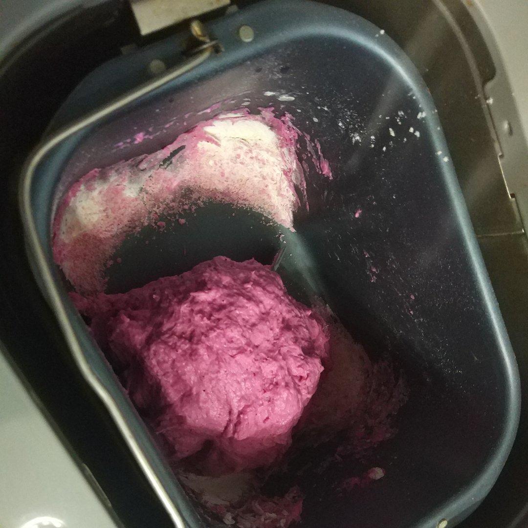 火龙果玫瑰馒头