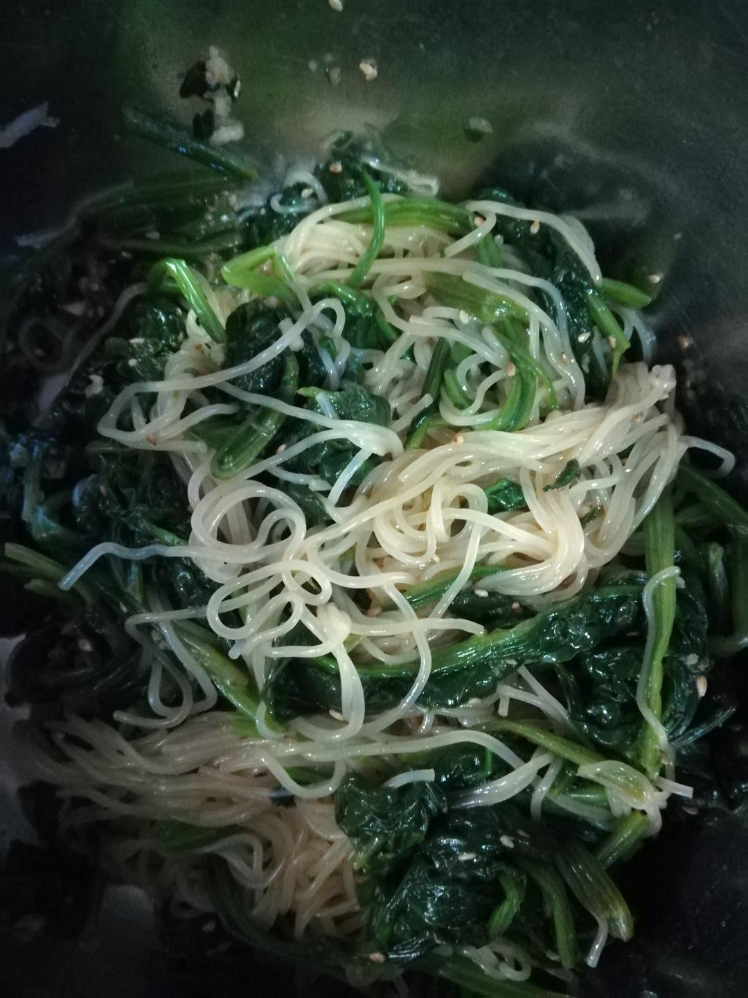 菠菜拌粉丝