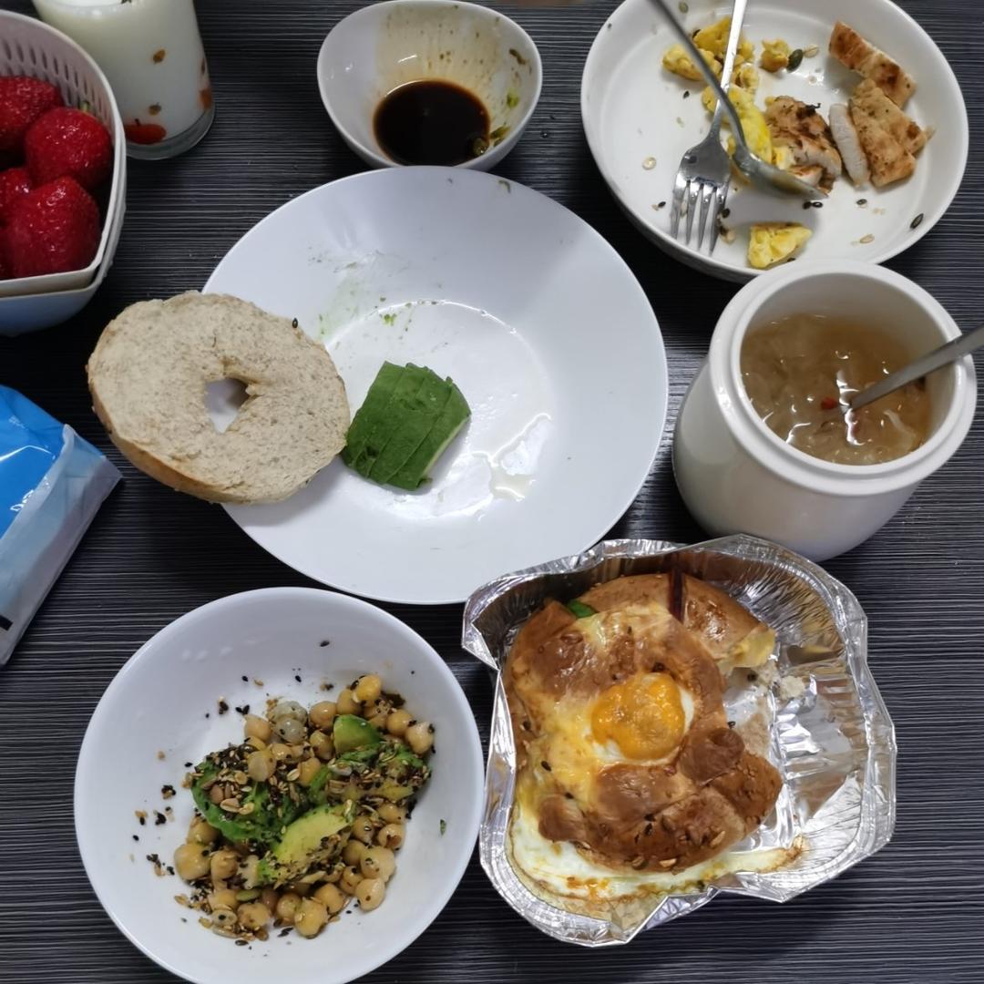 简易营养早餐：烤贝果（空气炸锅版）