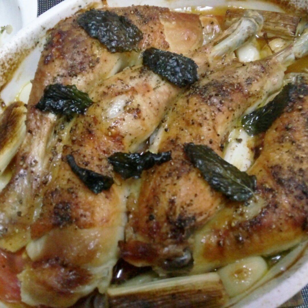 香蒜蕃茄烤鸡腿