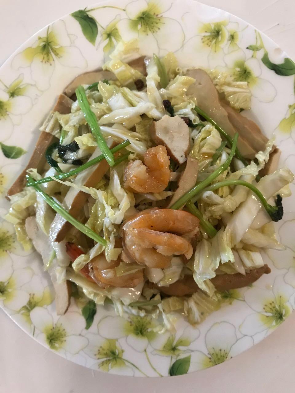 白菜香干拌虾仁【夏天的味道】