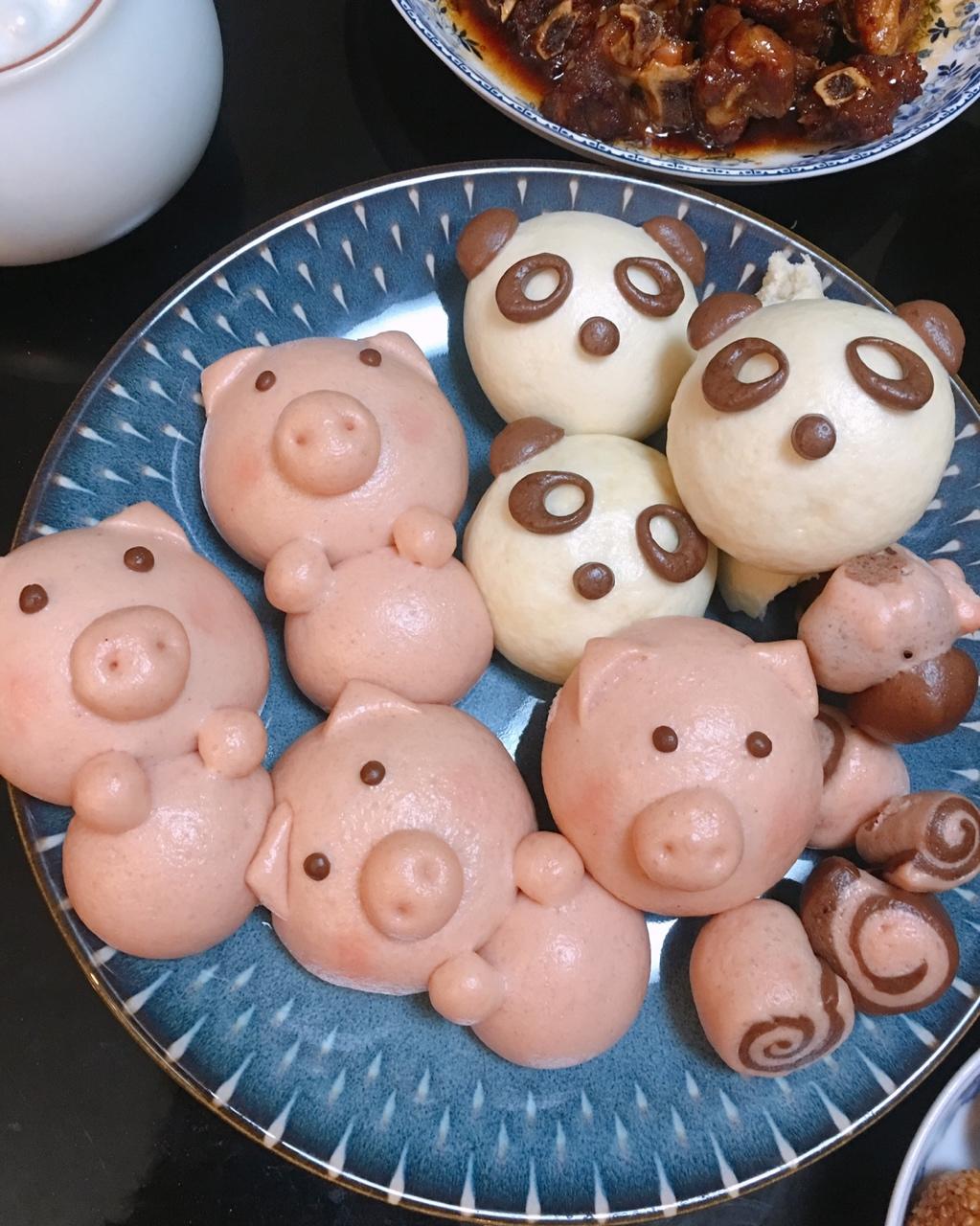 卡通馒头（小猪佩奇&小羊苏西）