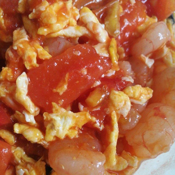 蕃茄鸡蛋炒虾仁