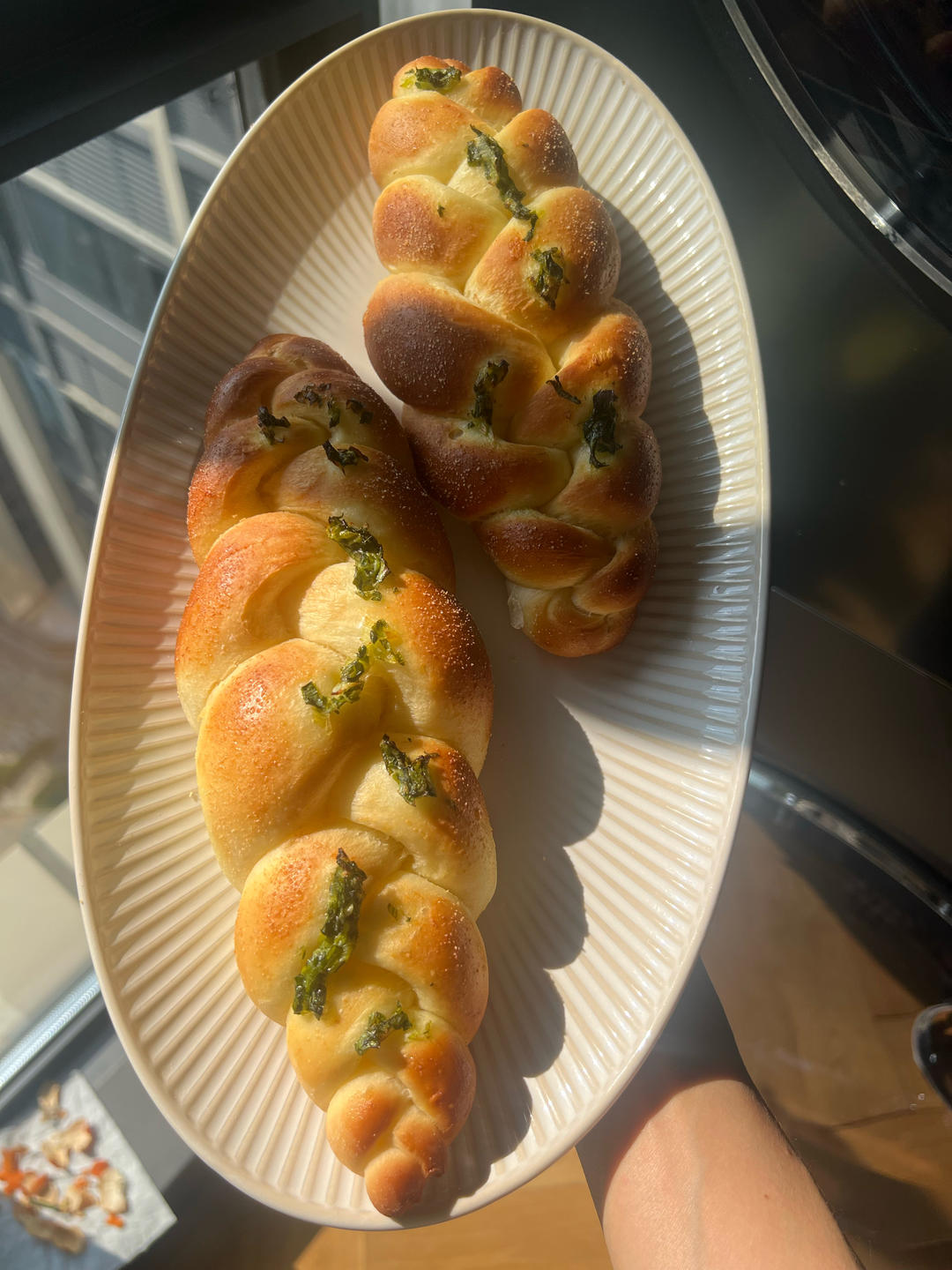 葱香黄油辫子面包