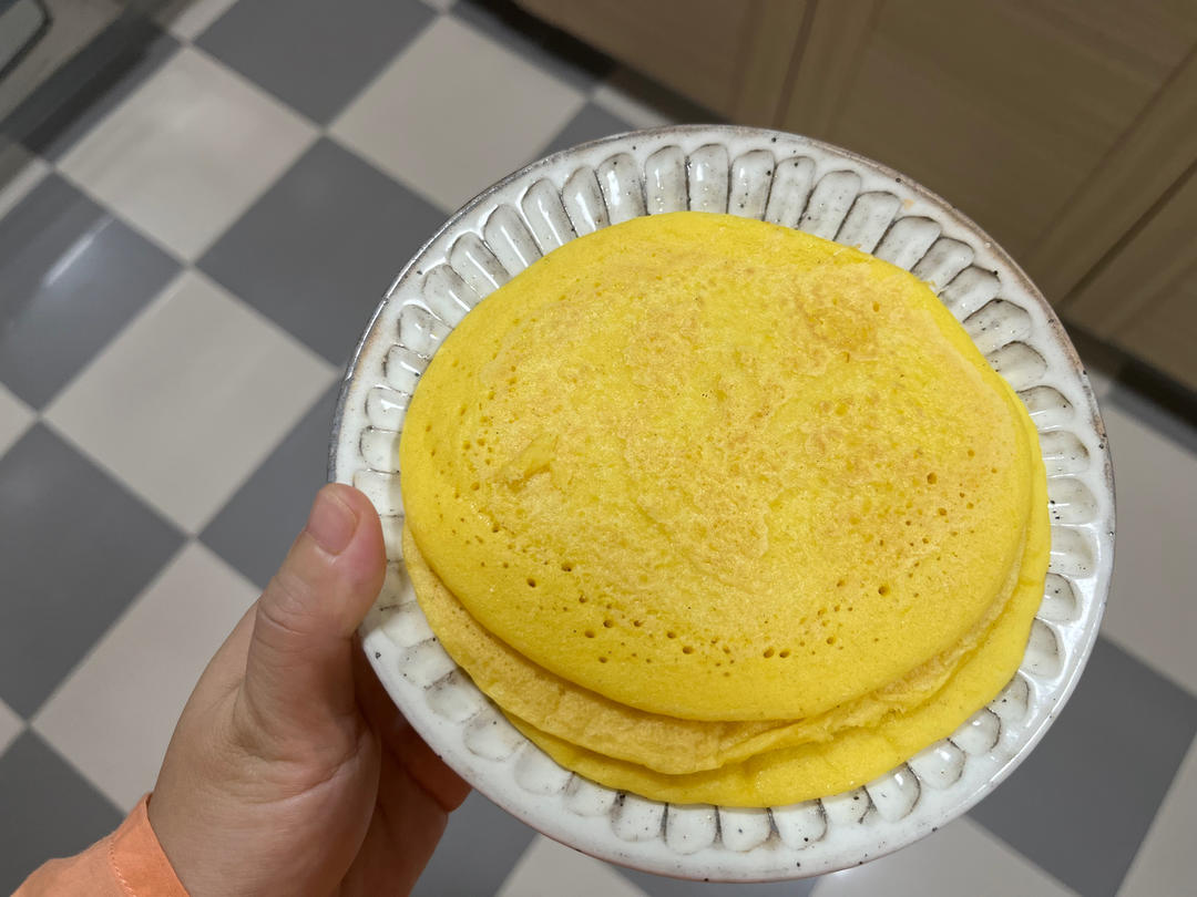 玉米面松饼，早起5分钟搞定，又软又健康