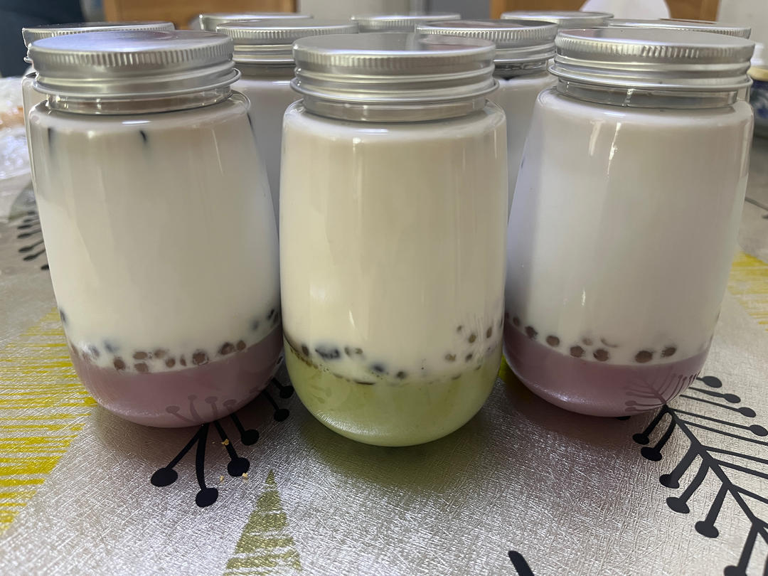 巨简单，清凉爽口的蜜豆抹茶冻撞奶