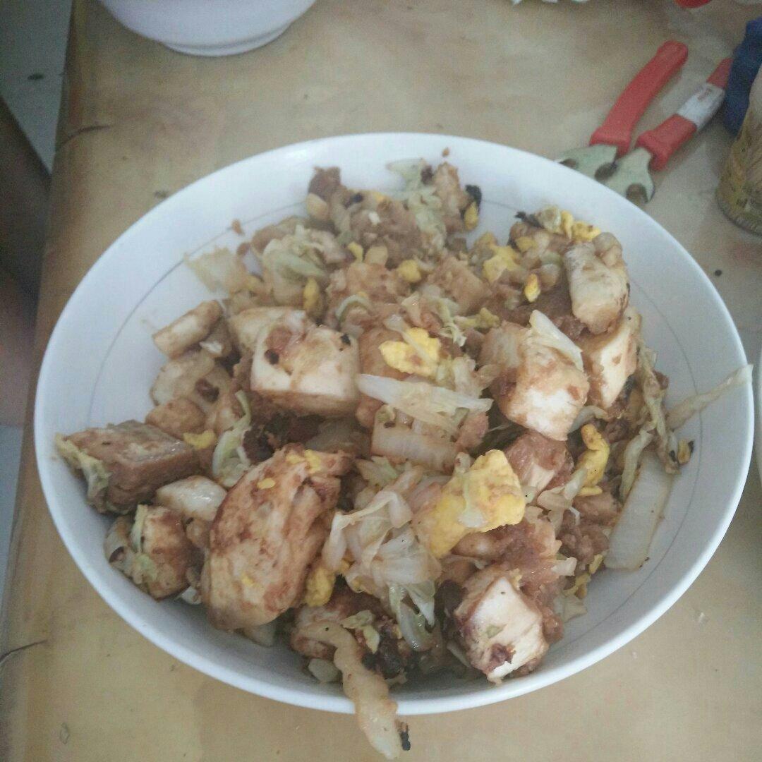 鸡蛋炒焖饼