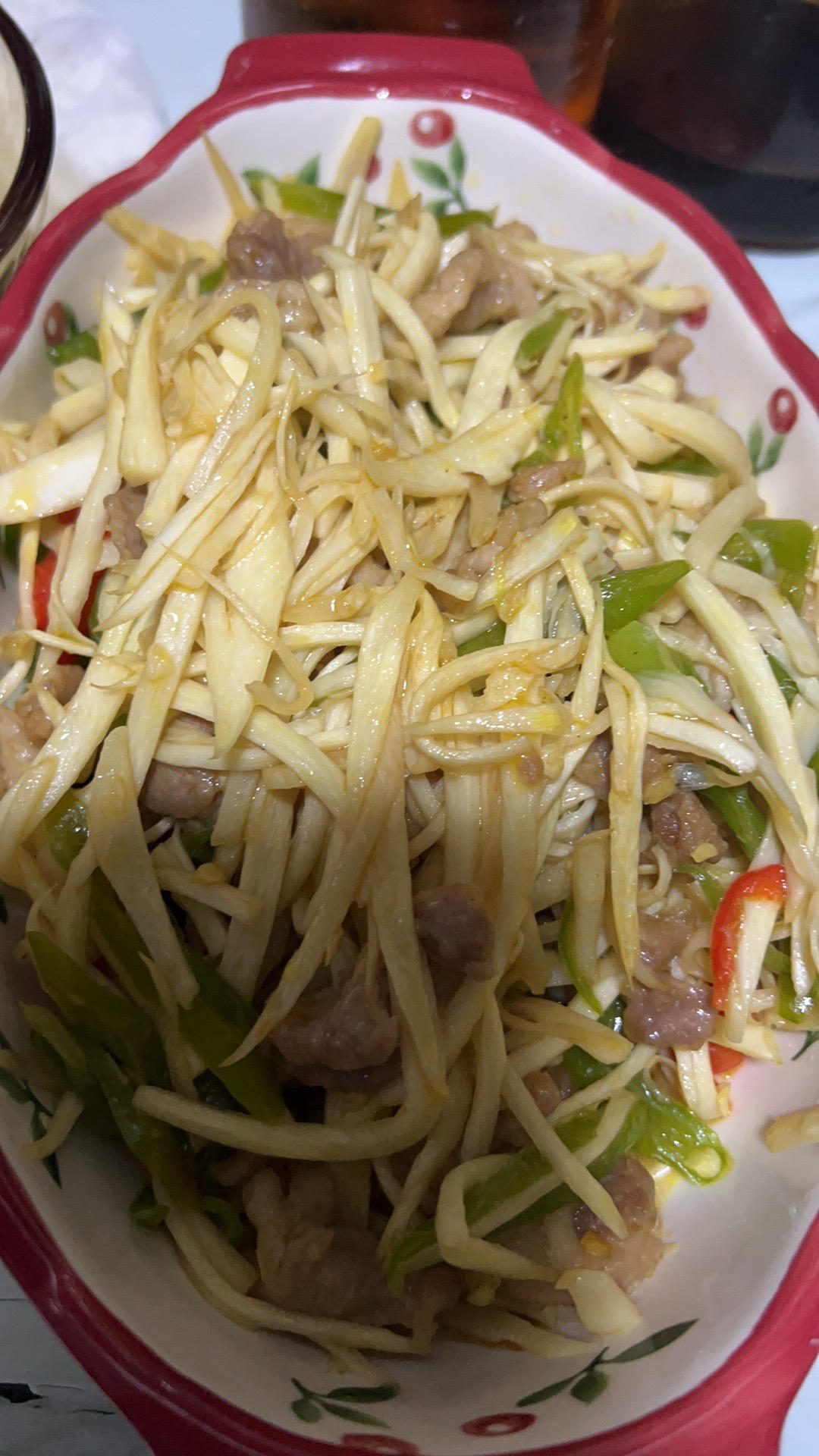 茭白炒肉丝