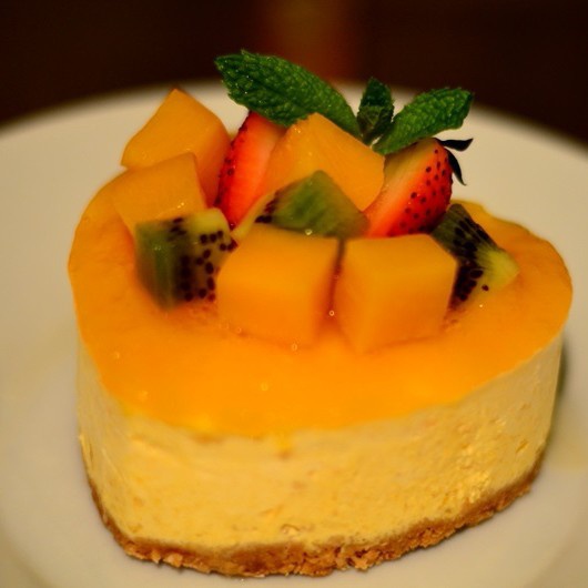 料超足的芒果慕斯蛋糕