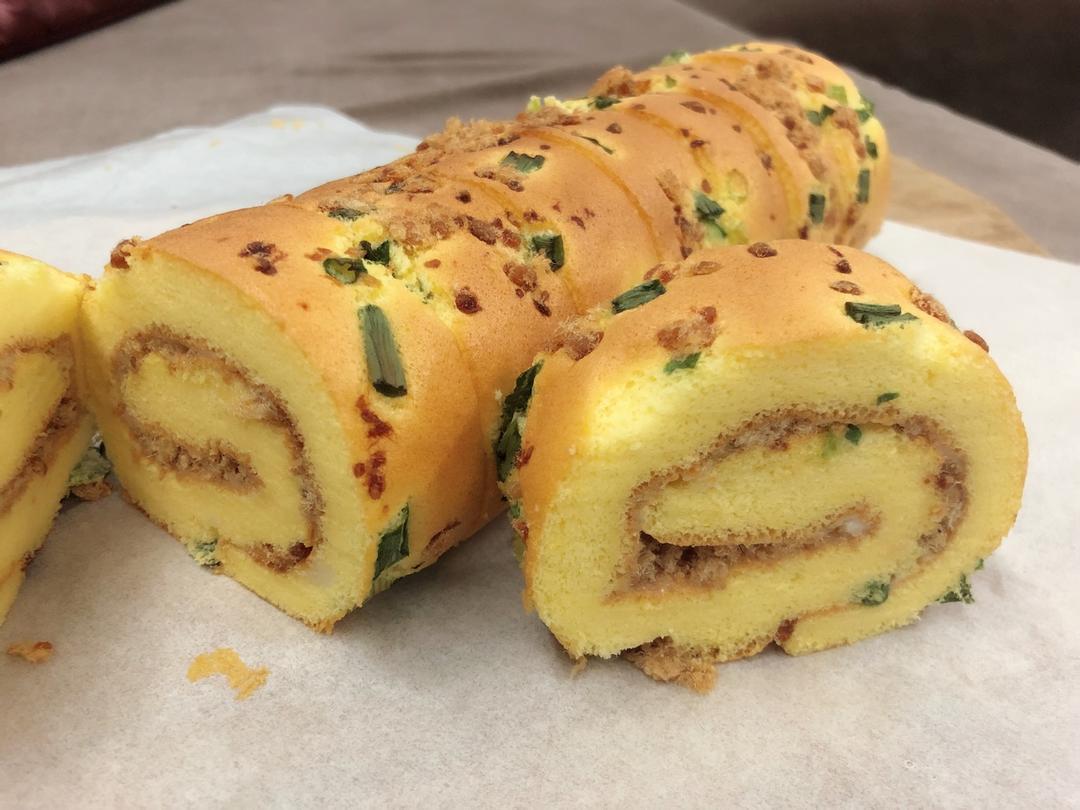 香葱肉松肥蛋糕卷～