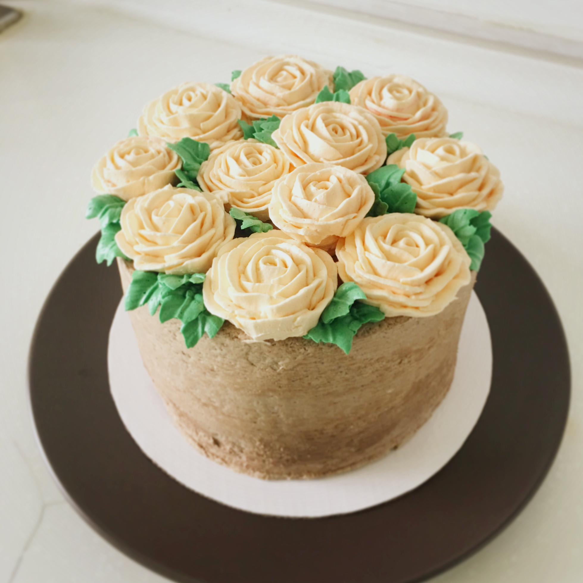 浓郁咖啡坚果戚风蛋糕