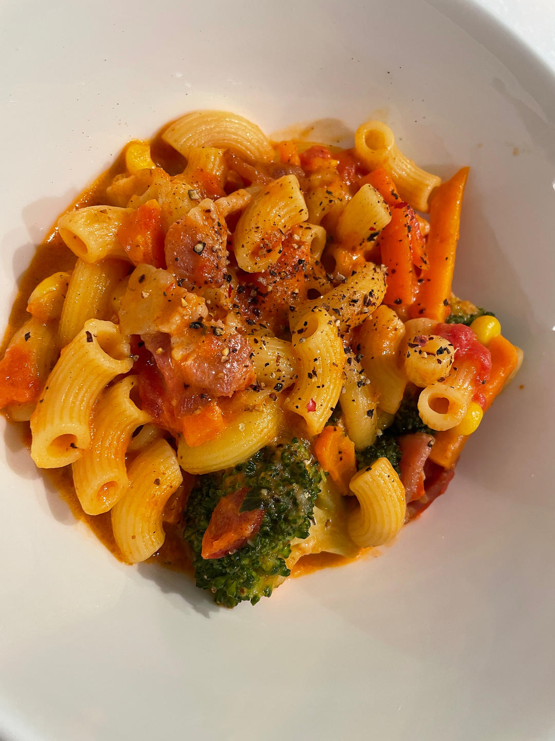 houerrrrrrr做的番茄芝士通心粉美国人的疗愈食物maccheese