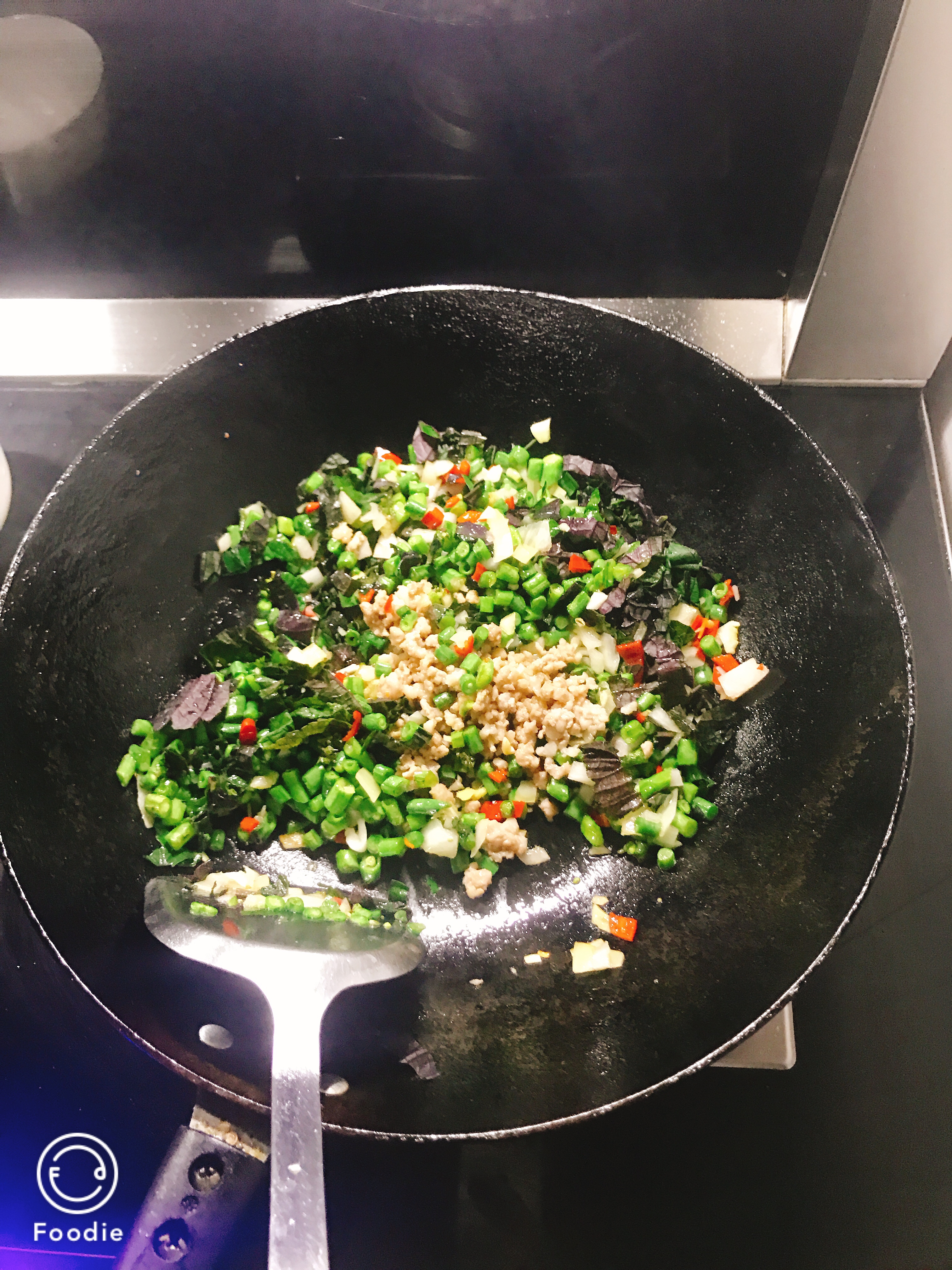 紫苏豇豆下饭菜的做法 步骤6