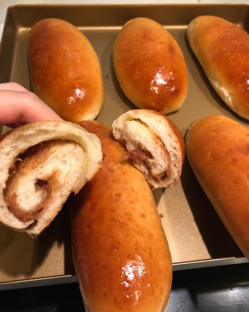 肉松沙拉酱面包（65度汤种）