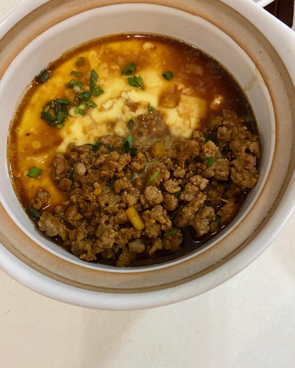 ladahool做的肉末豆腐蒸蛋