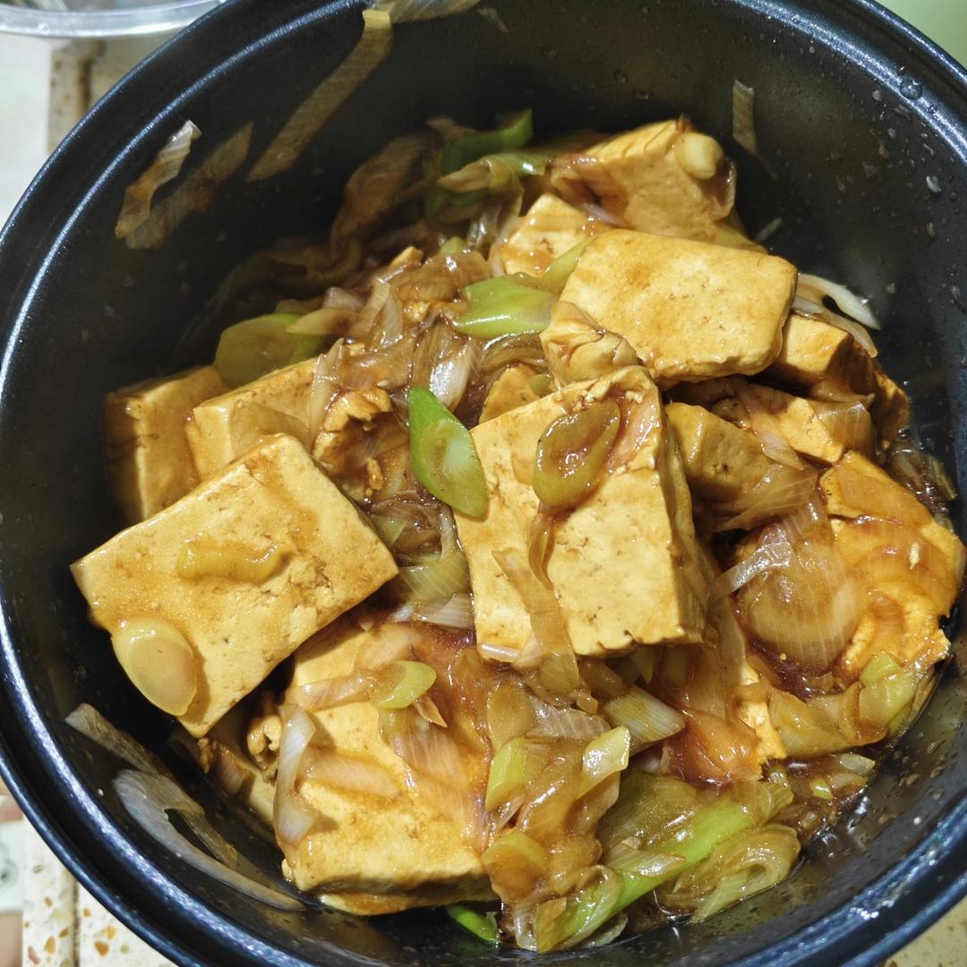 葱烧豆腐