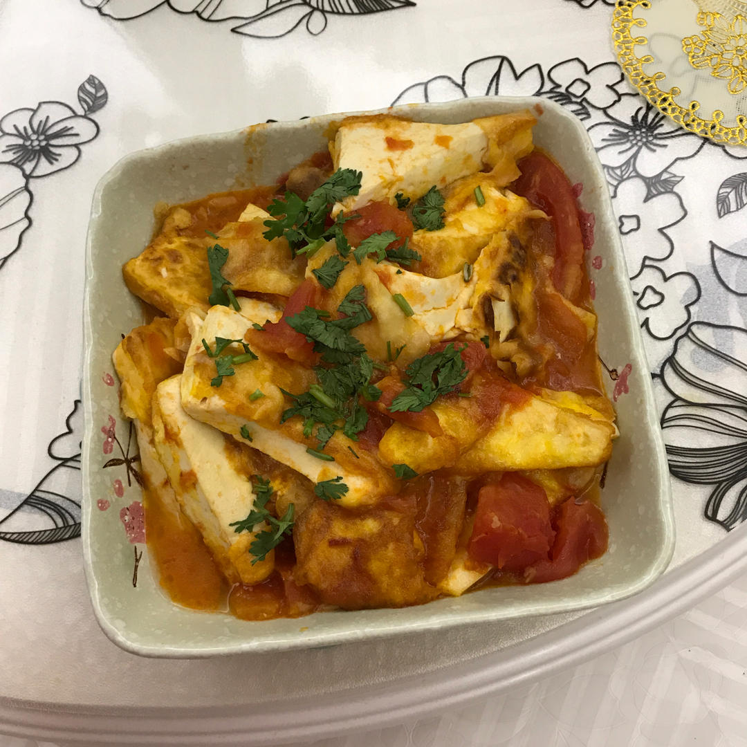 西红柿烧豆腐